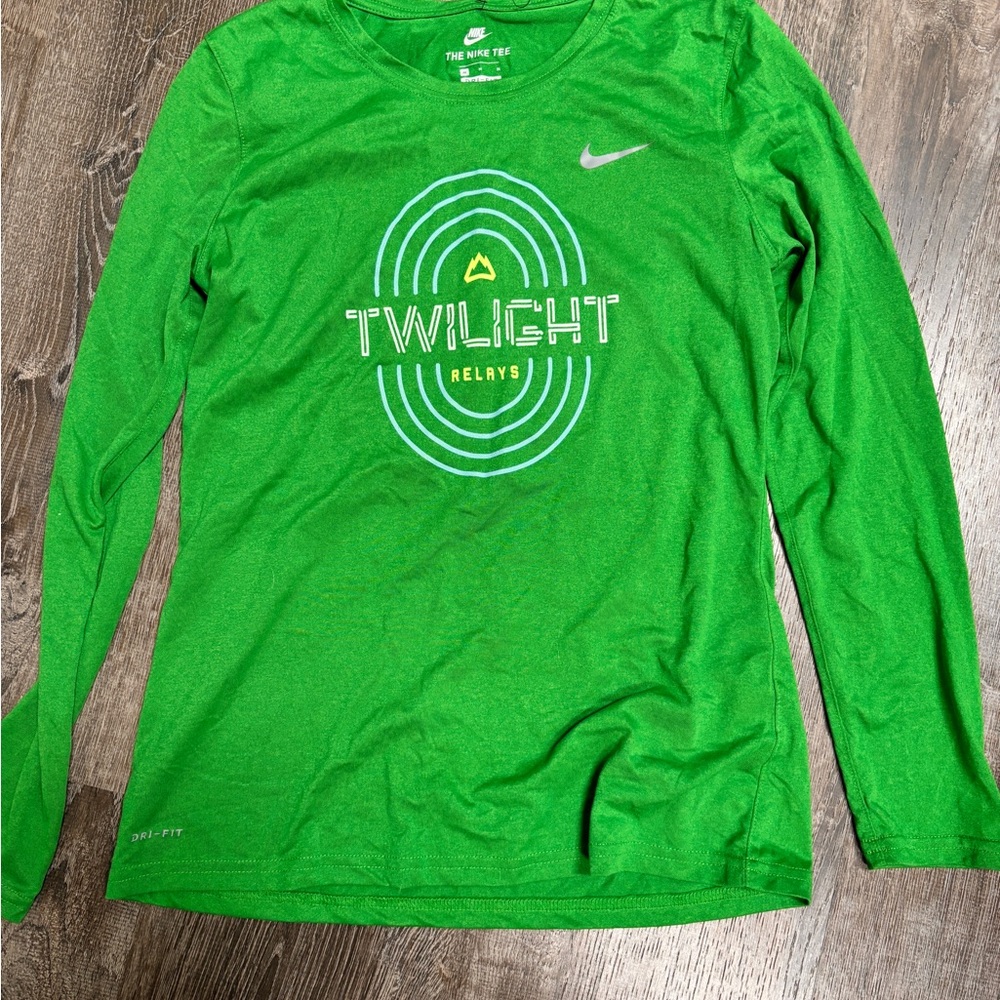 Nike Green Twilight Relays Long Sleeve Tee